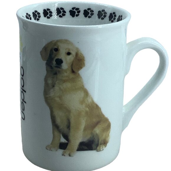Golden Retriever Coffee Tea Mug Cup Pets Dimension 9 Paw Prints 4" Tall - Picture 3 of 6